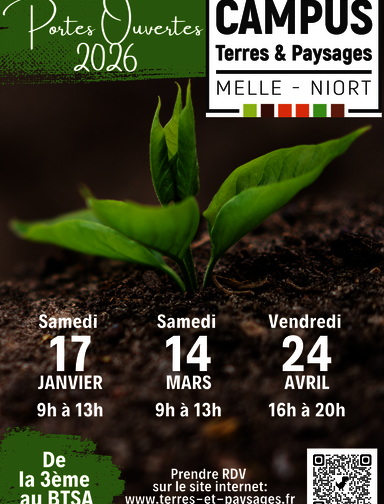 Journées Portes Ouvertes au Lycée et CFA/CFPPA Horticole de Niort