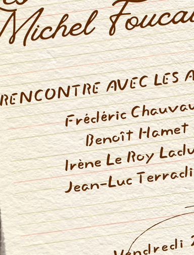 Nuit de la recherche - Rencontre avec les auteurs, illustrateurs BD du récit graphique « Les Trois Maisons de Michel Foucault »